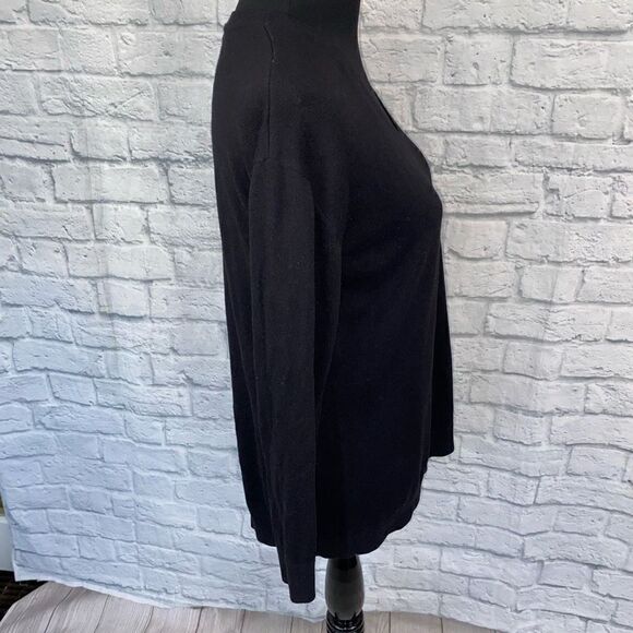 H&M women S classic vneck longsleeve black sweater - Picture 5 of 9